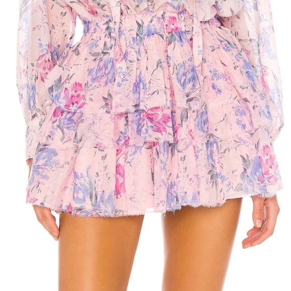 Love Shack Fancy, Brynlee Skirt in Whispering Lilac - Picture 8 of 11